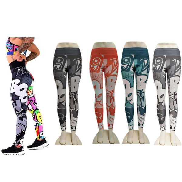 

women sports trousers girls casual sporty fitness yoga pants letters leggings, White;red