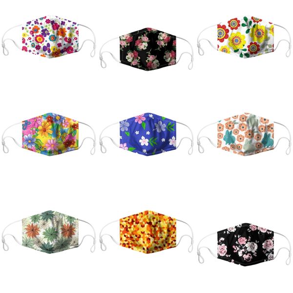 

fashion printed mask dustcan be washed face masks#842, Black