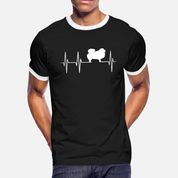 

pomeranian cute dog heartbeat heart rate pulse t shirt men designing tee shirt s-xxxl natural anti-wrinkle breathable summer outfit shirt