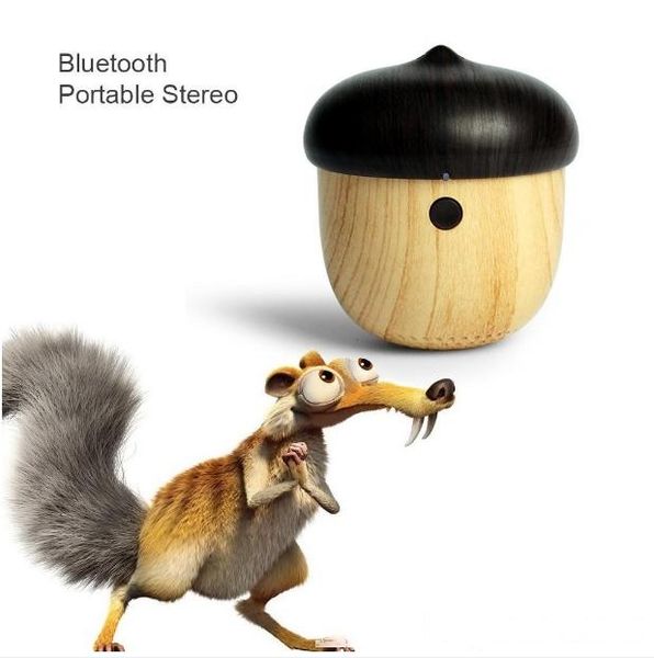 

j2 portable wireless speaker mini bluetooth wood speaker cute wooden nut shape unique design loudspeaker for phone s8 travel