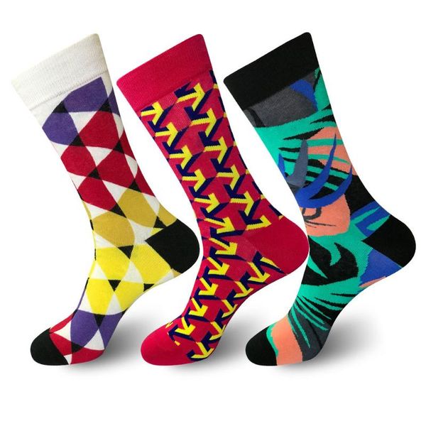 

men's socks quality long cotton fruit series happy harajuku factory direct support wholesale and retail, Black