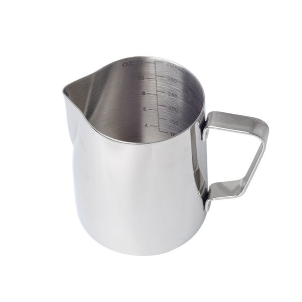 

tool coffee cup office with scale silver milk frothing pitcher latte art gift