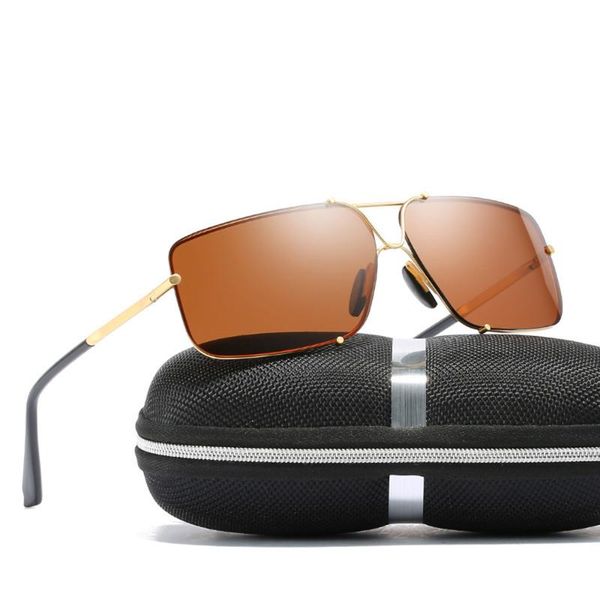 

2020 summer style classic style rimless shaped circle square sunglasses men women polarized sun glasses shopping party, White;black