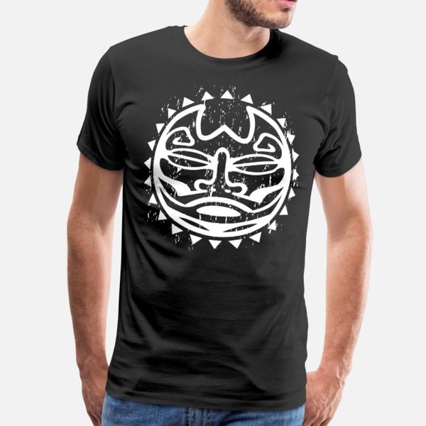 

sun moon t shirt men personalized 100% cotton round collar normal loose casual summer style natural shirt