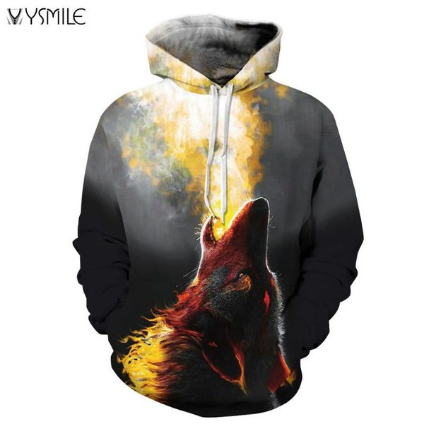

men&women hoodies hoody sweatshirts animal wolf 3d print hoodie couple pullovers autumn winter outwears tracksuits brand, Black