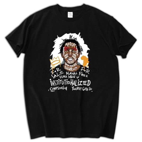 

kendrick lamar men's custom black t-shirt fashion summer style t-shirts