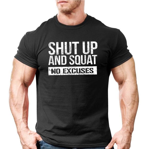 

summer shut up and squat uk bodybuilding t-shirt gymer workout trainer motivation tee