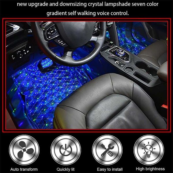 

sound control atmosphere light interior ambient decoration multi colors car star