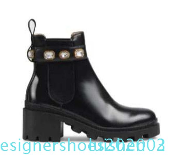 

2020 new high platform fur designer martin for women real leather fashion designer women chunky combat booties female s03, Black