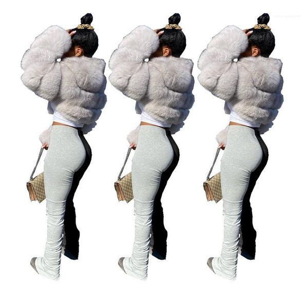 

color designer stacked pants casual elastic waist pants womens clothes womens micro flare stacked pants panelled, Black;white