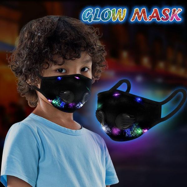 

led flashing cotton maksekwashable and reusable respirator maksek kids fashion maksek for germ protection flag scarf bandana, Black