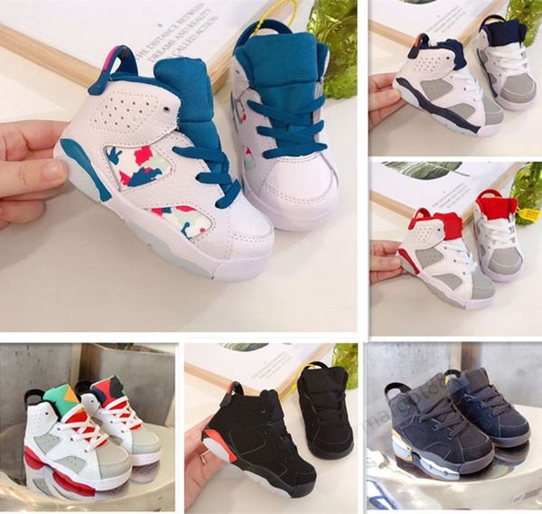 

2020 jumpman 6 kids basketball shoes children sports sneakers green abyss floral hare infrared boy girls athletic shoes baby shoes 22-35