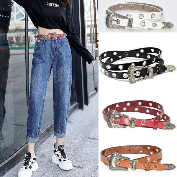 

лучшая кожа продажа дама hollow воздух глаза пряжка пояс марк jeans пояс ceinture 4 цвета bg-1343, Black;brown