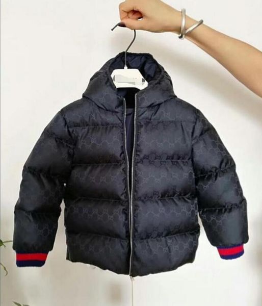 

brand children's outerwear boy and girl winter hoodie thick coat children cotton coat down jacket kid jackets clothes, Blue;gray