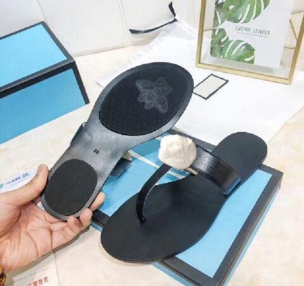 

classic men slippers summer luxury woman beach slippers designer letter flip flops flat heel sandals metal webbing lady slippers size 35-45, Black