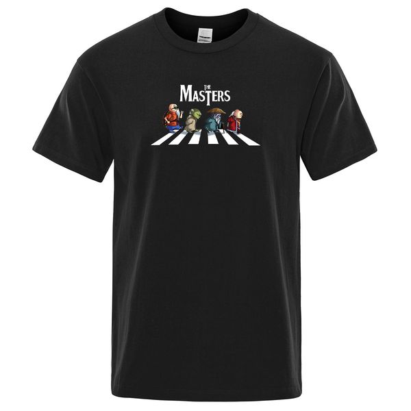 

japanese anime men funny harajuku streetwear short sleeve men's tee shirt summer cotton t shirt the masters print t-shirt