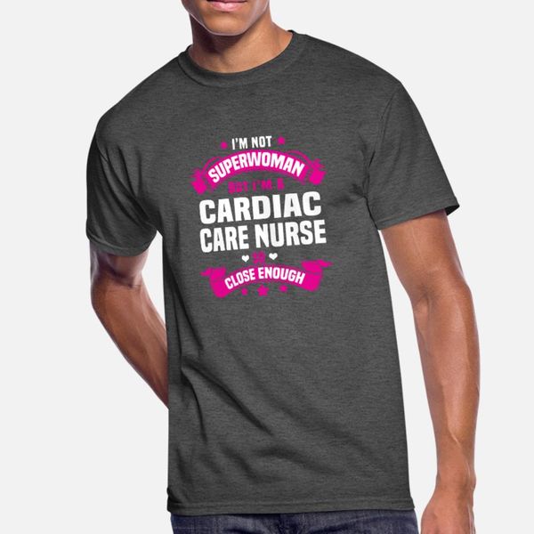 

cardiac care nurse t shirt men create cotton euro size s-3xl costume fit casual spring autumn standard shirt