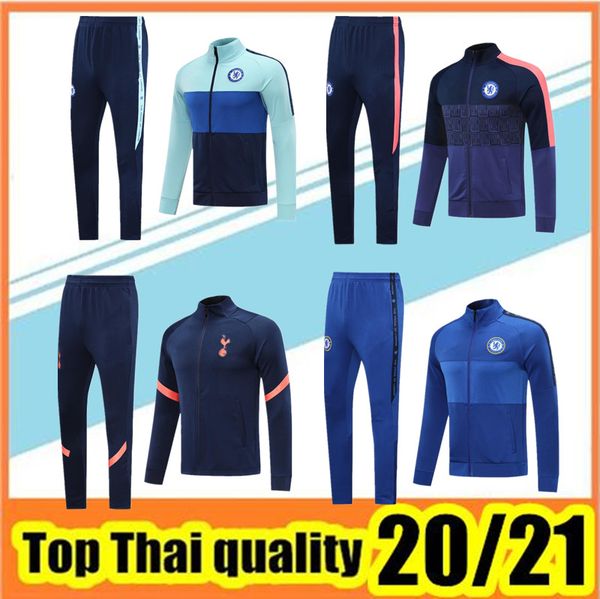 

20/21 havertz soccer tracksuit thicken jacket survetement 2020 2021 ziyech football jacket jogging kit training, Black