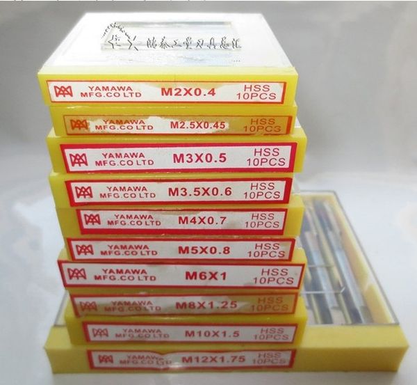 

m2--m16 10 pcs yamawa hss -e straight flute thread tap stainless steel