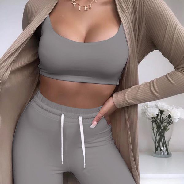 

женщины фитнес tracksuit 2 шт набор слим crop top + проложенный спортивные гетры активный wear высокой талией леггинсы и бюстгальтер костюм, White;red