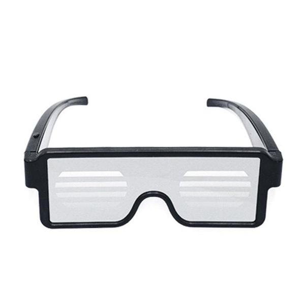

practical led luminous glass bar dance party glasses led display dynamic pattern charging recycling glasses, White;black