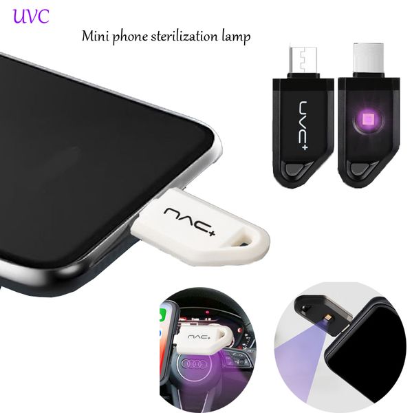 

mini phone usb uv light sanitizer portable disinfection lamp ultraviolet germicidal light multi-function phone uvc disinfecting light