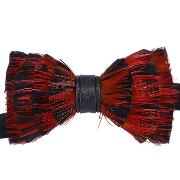 

2020 brand new luxury boutique luxury bow ties trendy fashion solid feather necktie bowtie gravata gift box tie cravat, Blue;purple