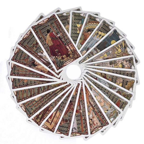 

english family table cards party divination golden oracle card fate playing deck game tarot board games card nouveau art version ngnre jjxh