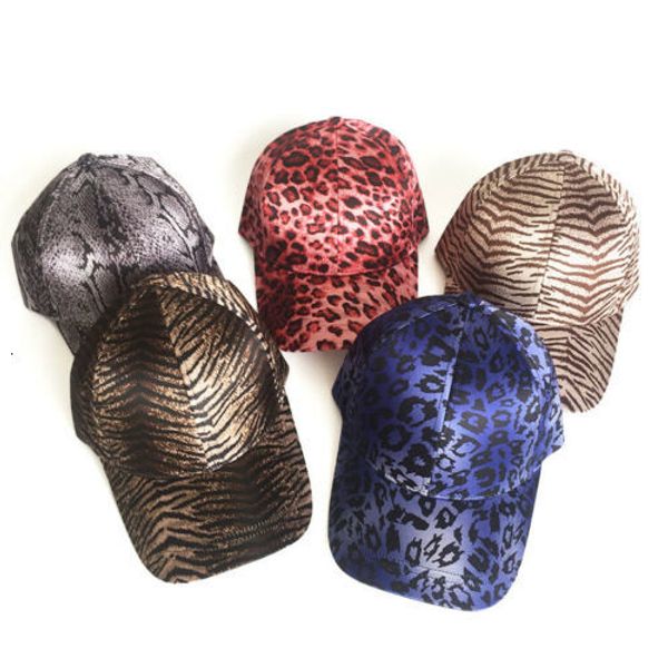 

men women summer casual snap back cap leopard print peak baseball caps party hats