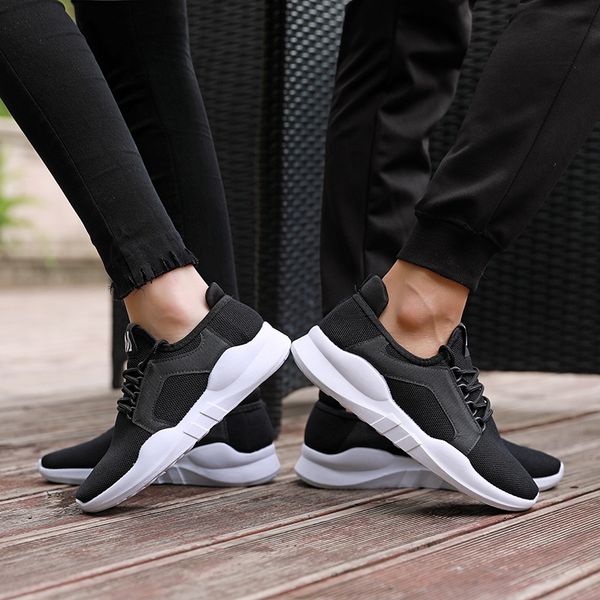 

men and women lovers new recreational running shoes breathable comfortable non-slip, Black
