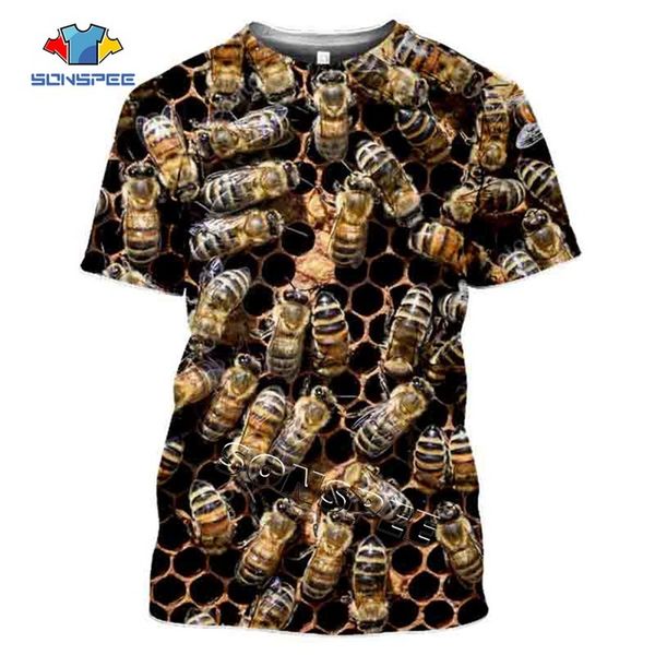 

summer insect bee print 3d print shirts graphic oversized graphic men clothing