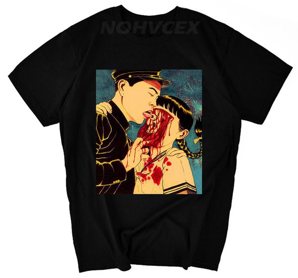 

junji ito suehiro maruo japanese anime terrorist men's and women's short sleeve t-shirt