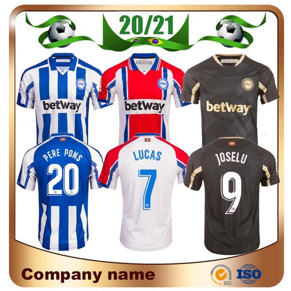 

20/21 deportivo alavés soccer jerseys 2020 alaves 100th r.duaarte laguardia joselu soccer shirt lucas pere pons football uniform, Black;yellow