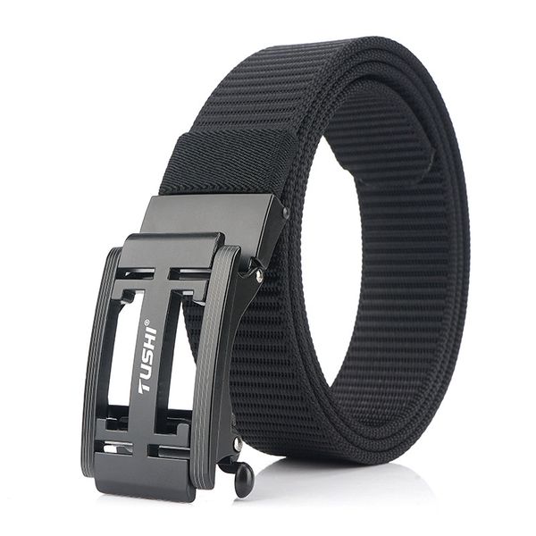 

thickened non-automatic buckle youth canvas belt male nylon extension wild korean version of the inner wear belt, Black;brown