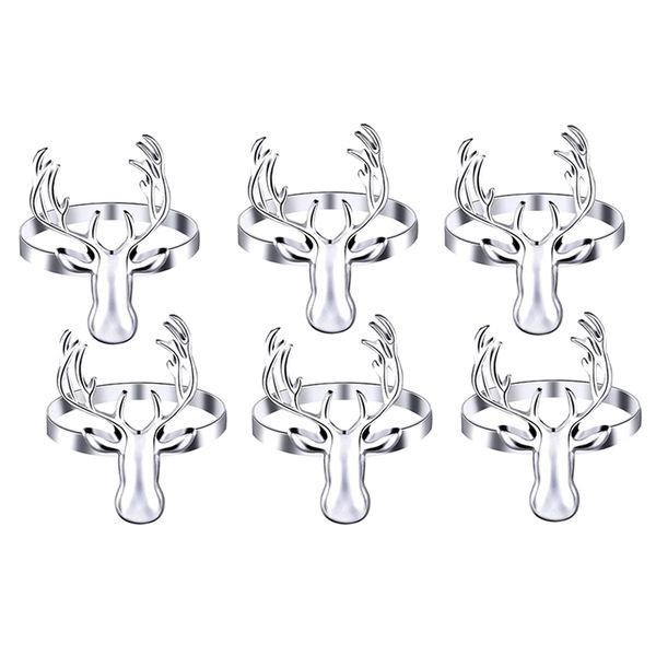 

napkin rings valentine deer ring silver metal holder herbicidal decorative holiday parties