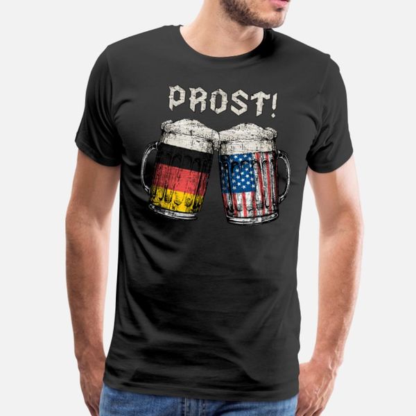 

prost i german american beer friendship t shirt men print tee shirt o neck basic solid fitness authentic spring vintage shirt
