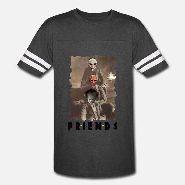 

friends horror movie creepy halloween t shirt men knitted tee shirt o-neck slim crazy comical spring autumn slim shirt