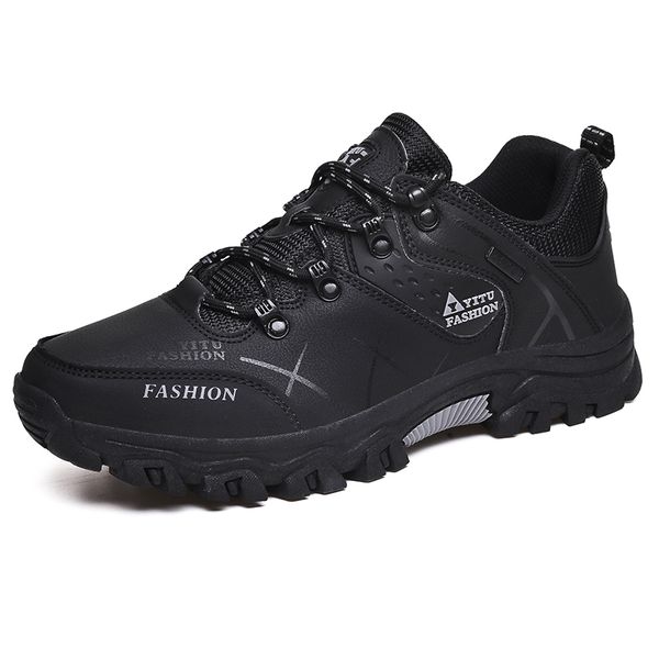 

men sneakers outdoor hiking shoes anti-slip trekking shoes waterproof lace-up mountaineering sport walking sneaker boots