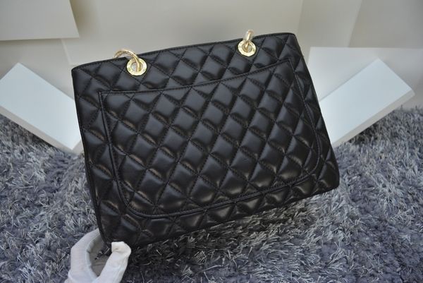 

2019 classic black gst bag lambskin leather 50995 grand shopping tote large sholder bag, Silver