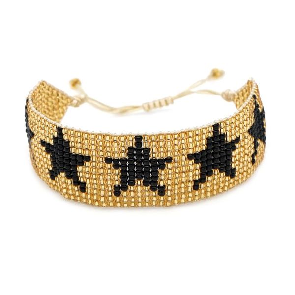 

go2boho miyuki beads bracelet jewelry star pattern bracelets women pulseras mujer 2020 fashion insta adjustable armband, Golden;silver