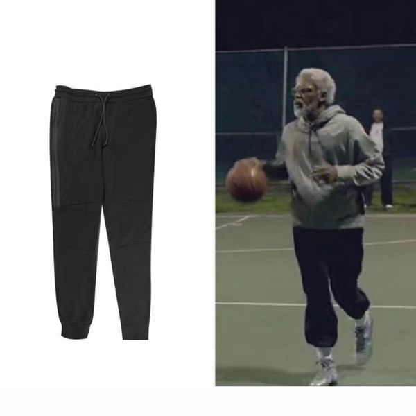 

2020 tech fleece sport pants space cotton trousers men tracksuit bottoms mens joggers tech fleece camo running pants 2 colors, Black