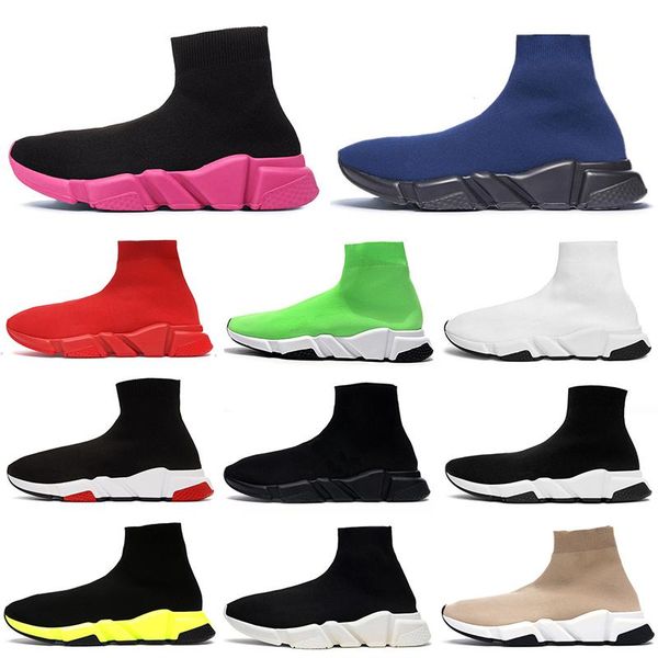 

paris speed trainer black red casual sock shoes mens women stretch knit grey prune white royal fashion men shoes socks platform sneakers