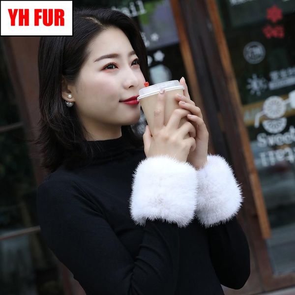 

2020 fashion lady real gloves knit girls real fingerless gloves good elastic mittens, Blue;gray