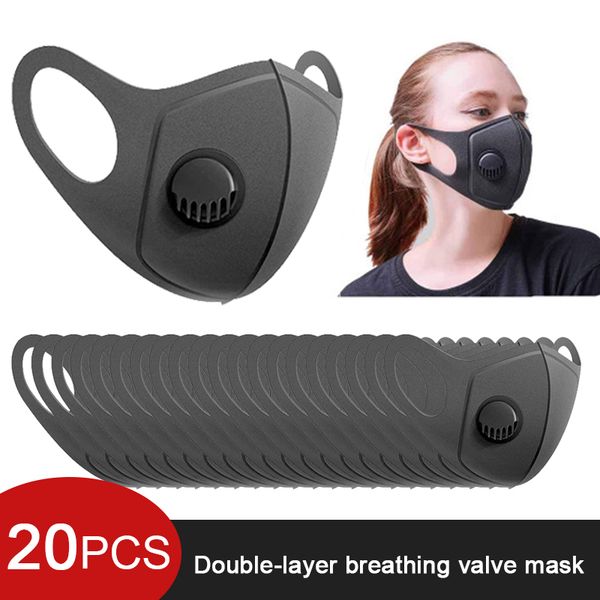 

reusable washable earloop mask anti dust anti air pollution breath valve 3d mouth cover face mouth mask filter