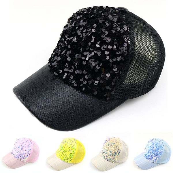 

caps & hats 2021 baby boy and girl net cap korean cartoon fashion beaded baseball outdoor wild breathable sun hat snapback, Yellow