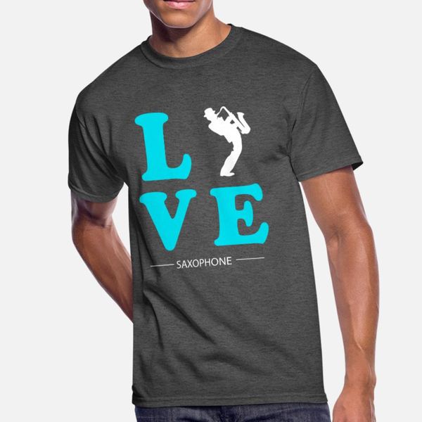 

saxophone love t shirt men custom 100% cotton crew neck homme anti-wrinkle humor summer slim shirt