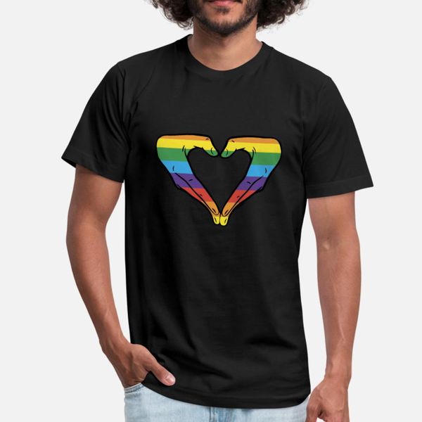 

rainbow heart hands gay pride lgbt pride t shirt men designing cotton s-xxxl gents interesting breathable spring autumn standard shirt