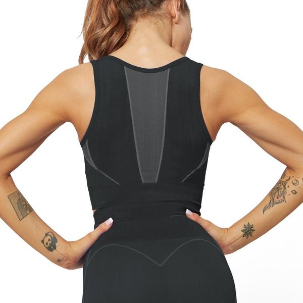 

female new yoga training sports bra breathable quick dry running dance workout shirt women fitness workout jogging vest, White;black