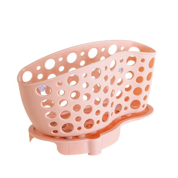 

organizer drain rack bathroom storage suction cup smooth plastic outlet hole