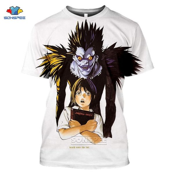 

death note man anime horror cosplay pull homme g5 3d print shirts graphic comics hippie men clothing